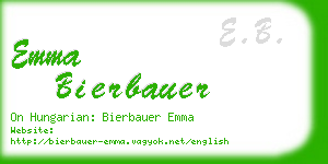 emma bierbauer business card